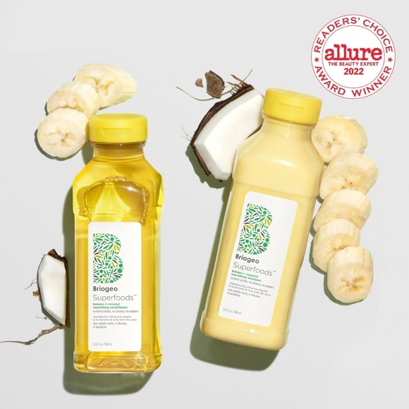 New Briogeo Superfoods Banana Coconut Nourishing Shampoo and Conditioner Set - Picture 2 of 7